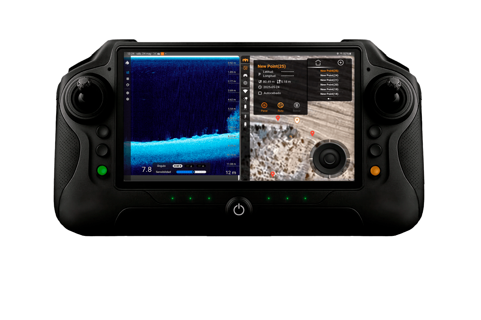 autopilot Nuntius con su pantalla activa
