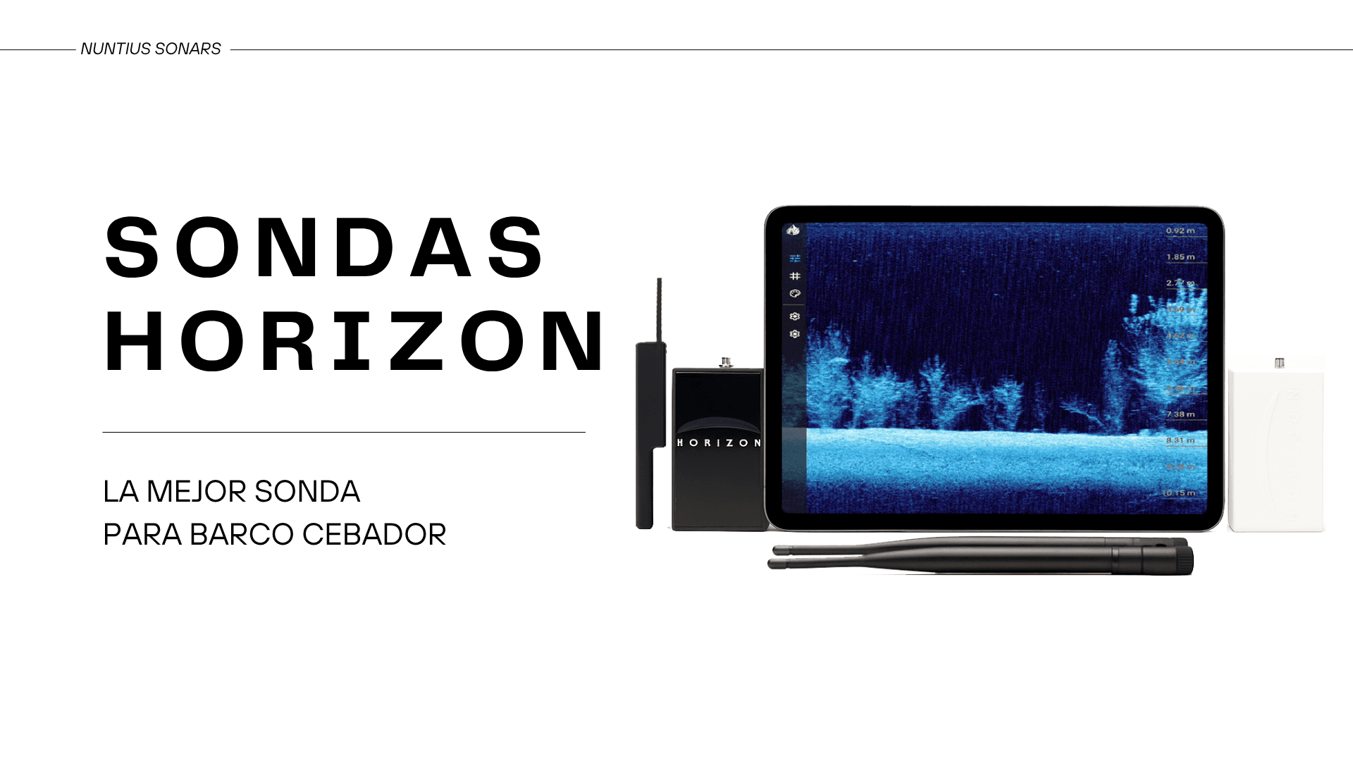 Sonda Horizon Crystal detectando vegetación y estructura del fondo en carpfishing